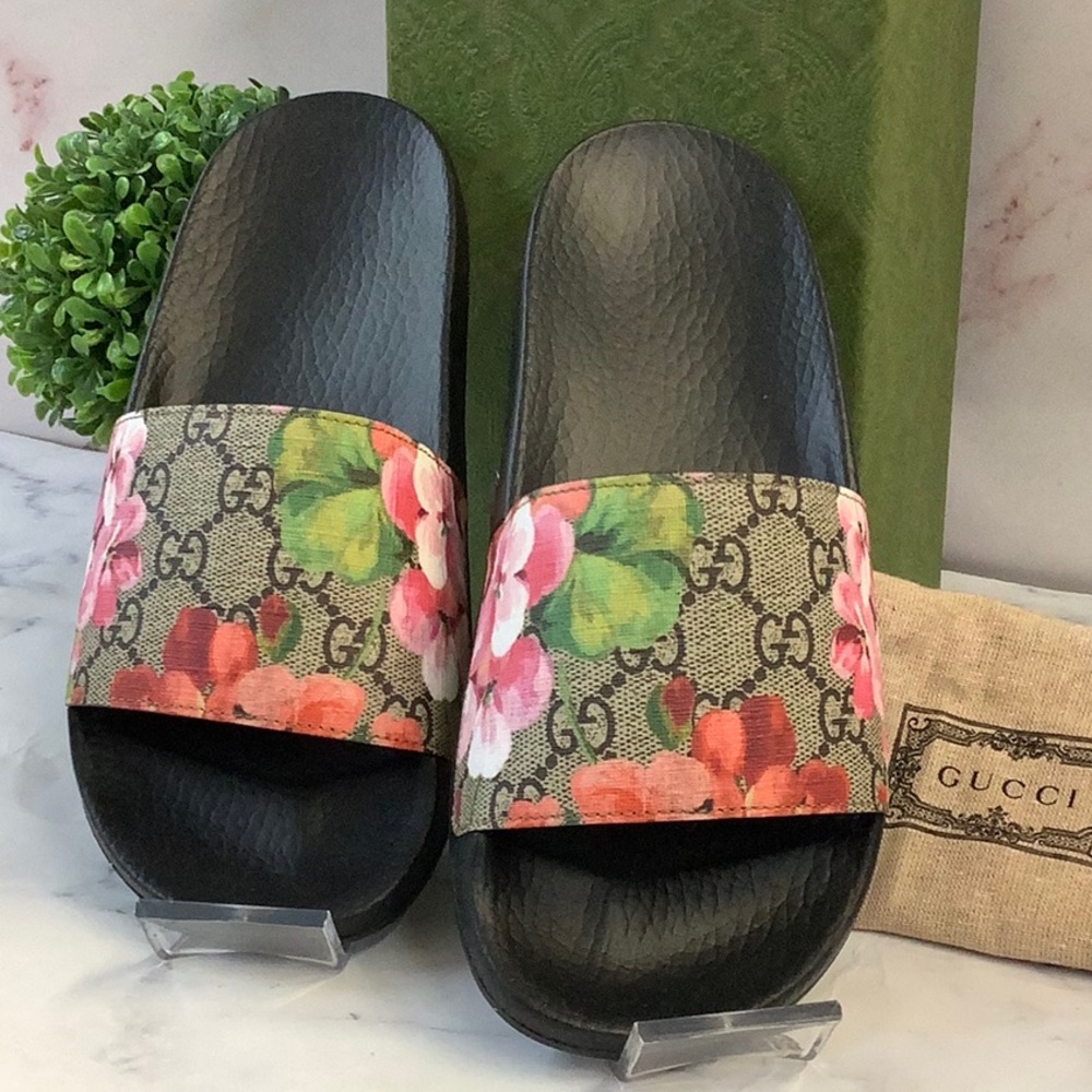 NIB Gucci Floral Slide Sandals Size 6